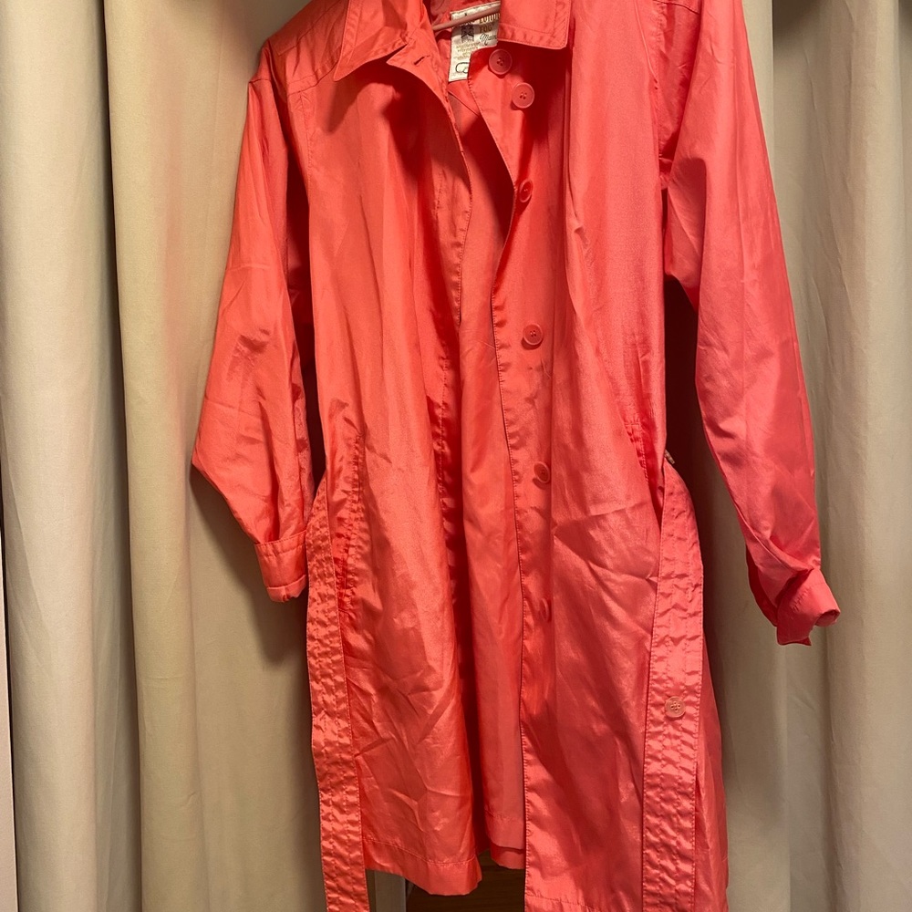 Vintage Pink London Fog Rain Coat